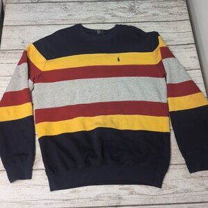 Vintage Polo Ralph Lauren Striped Crewneck Sweater Men Size XL